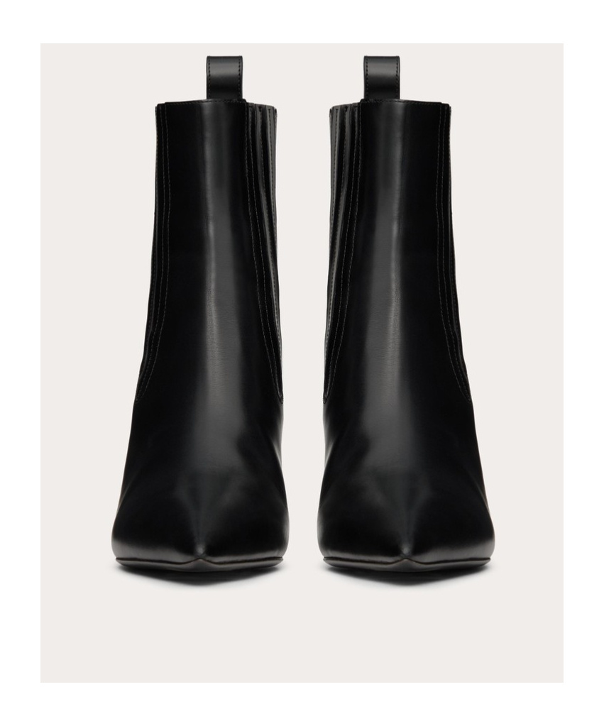 Shop Valentino Vlogo Lockette Beatle In Brushed Calfskin 75mm In Black