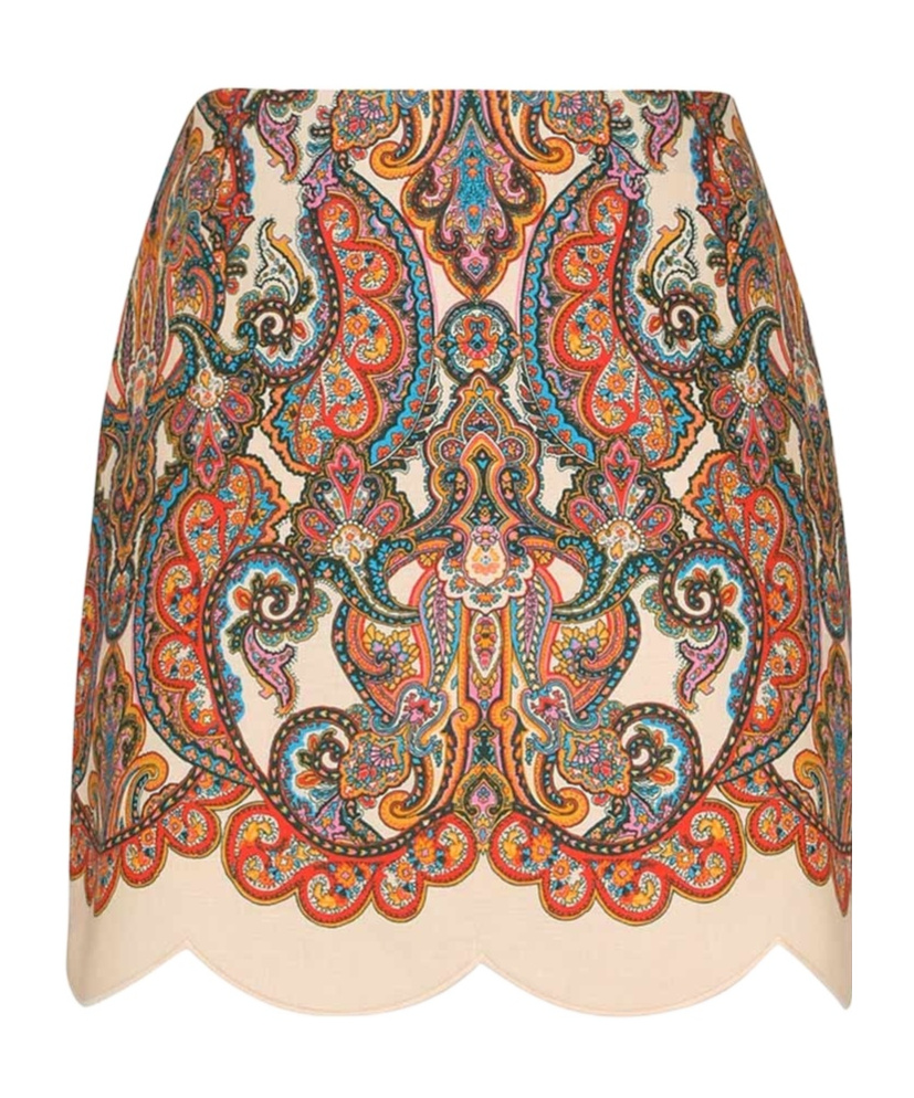 ZIMMERMANN OTTIE SCALLOP-RIMMED MINI SKIRT 