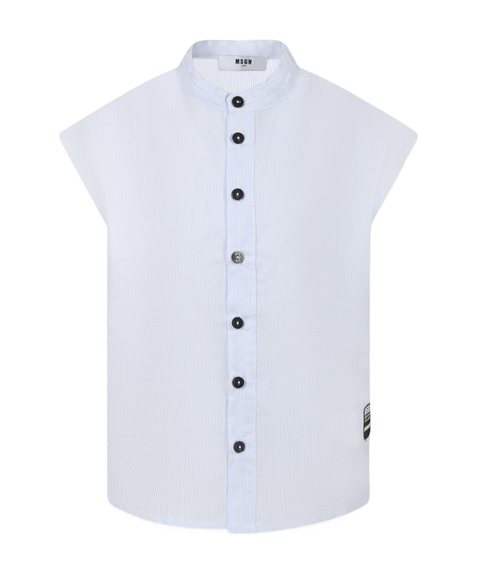 Shop Msgm Sleeveless Shirt In White