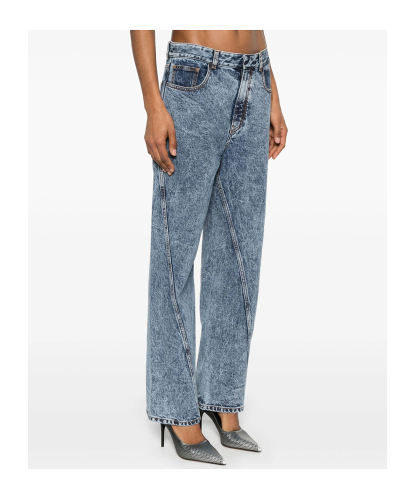 Alaïa Belt-loop Jeans In Blue