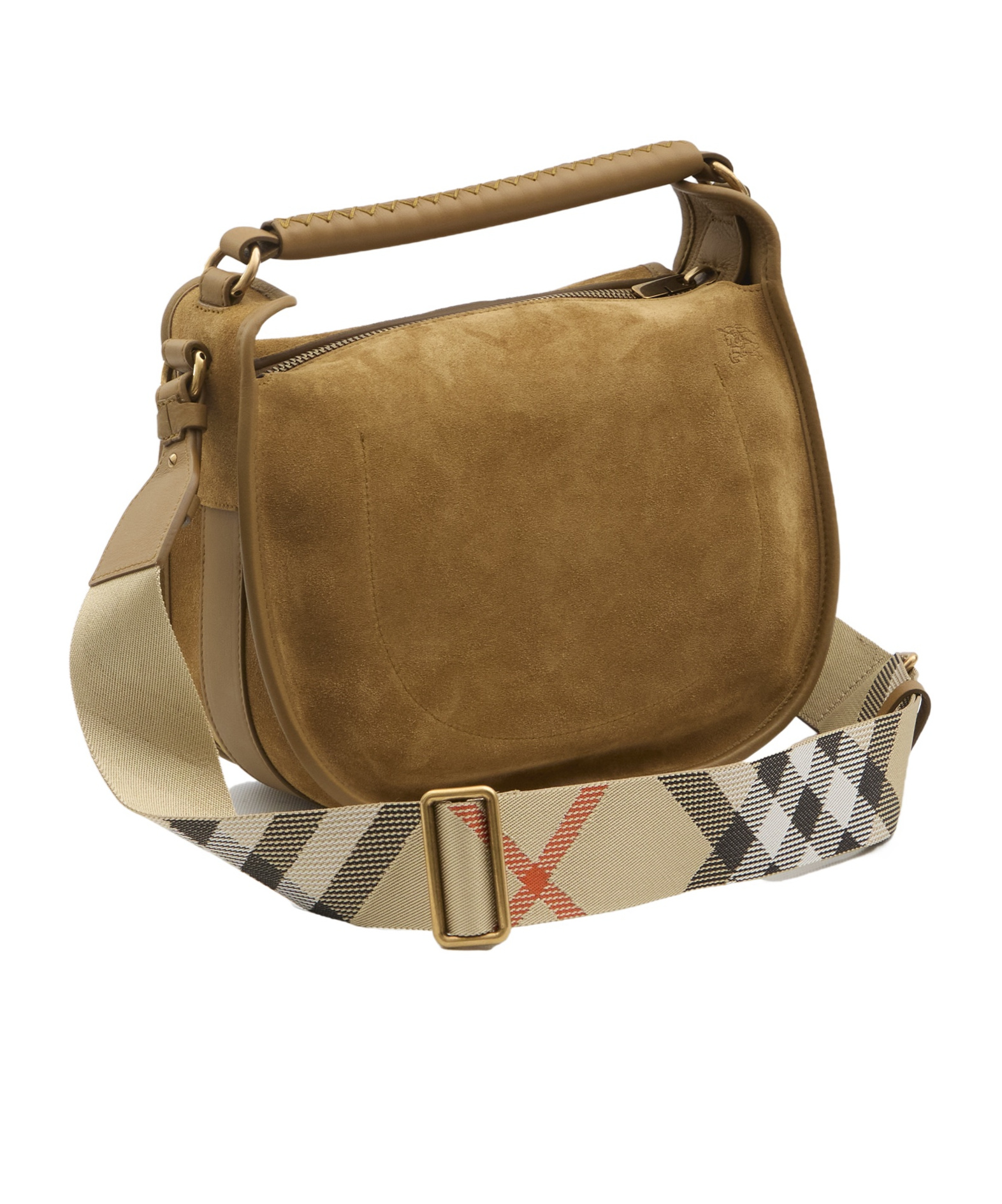 Burberry Medium B Clip Messenger Bag In Brown