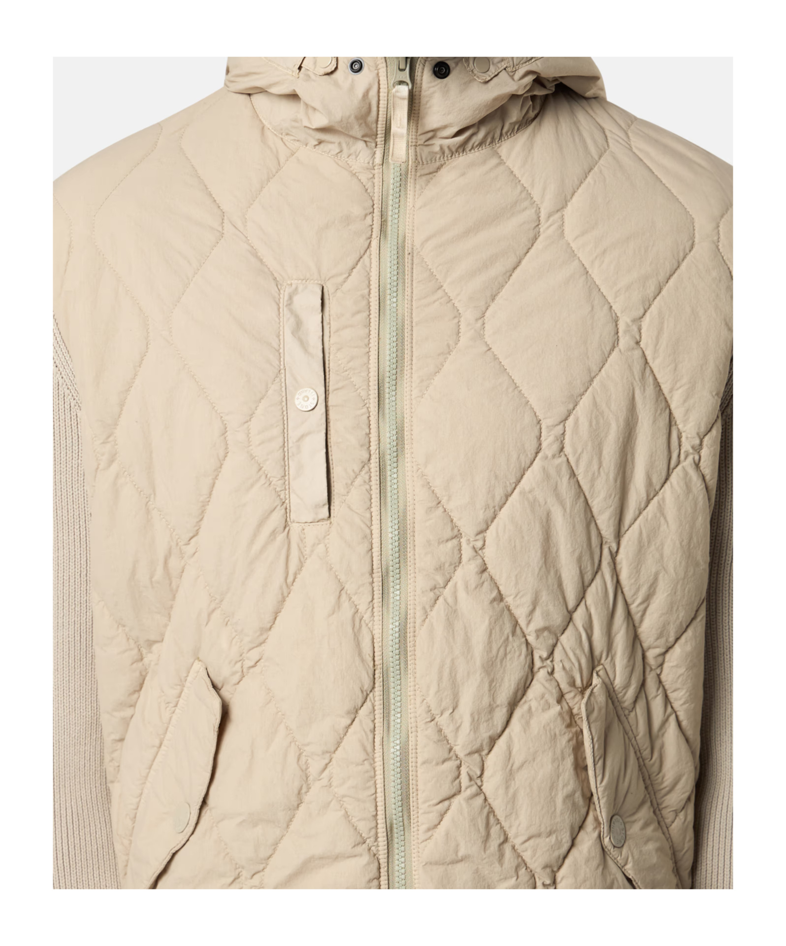 Stone Island Hooded Jacket With Padding And Anti-drop In Beige