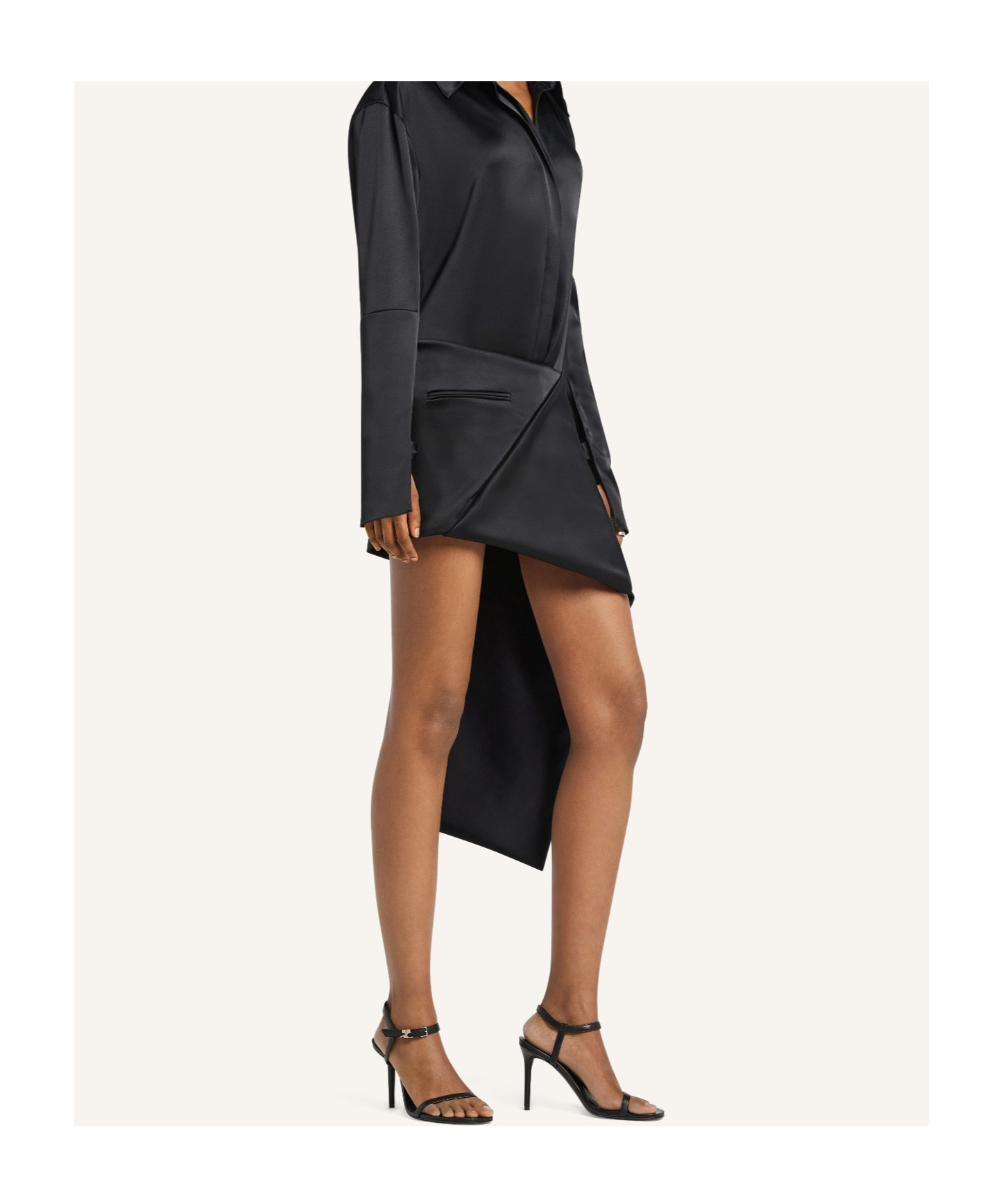 Courrèges Folded Panelled Mini Skirt In Black
