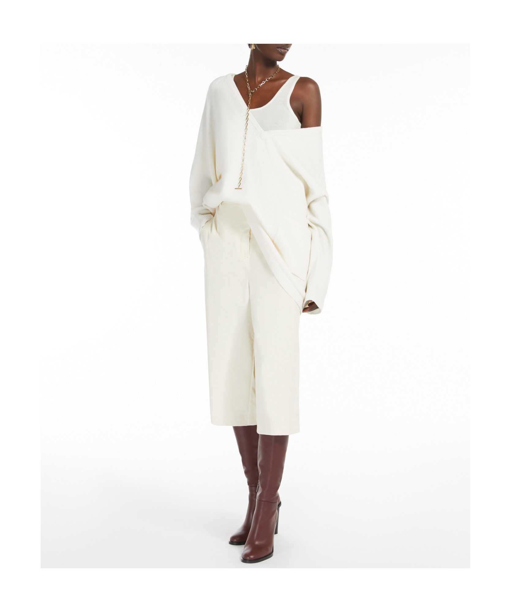 Max Mara Wool And Cashmere Pullovers In White