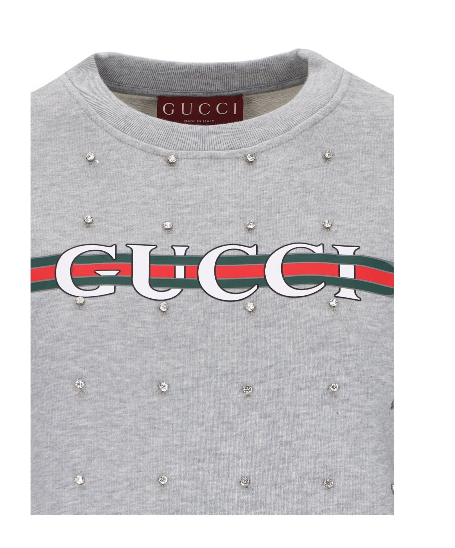 Shop Gucci Logo Sweatshirt In Gray