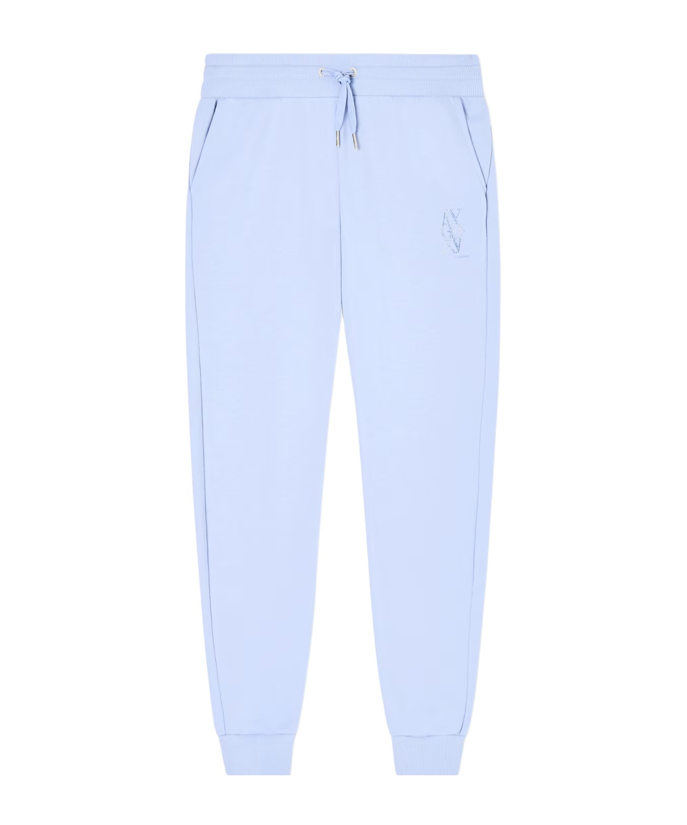 Armani Exchange Elastic Waist Track Pants In Blue