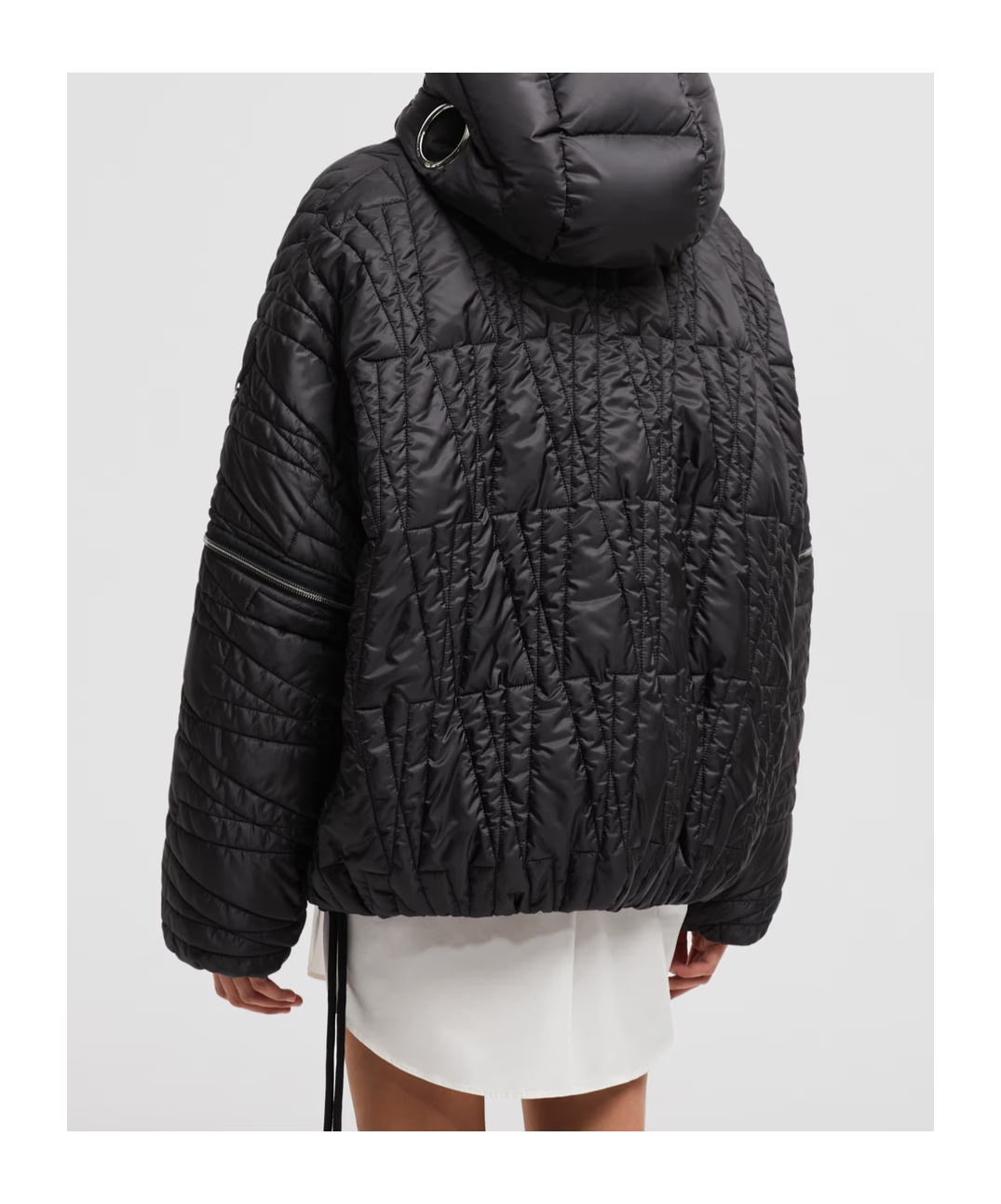 Moncler X Willow Smith Long-sleeved Down Jacket In Black