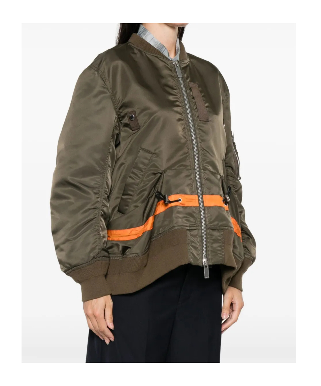 Sacai Bomber Jacket In Green