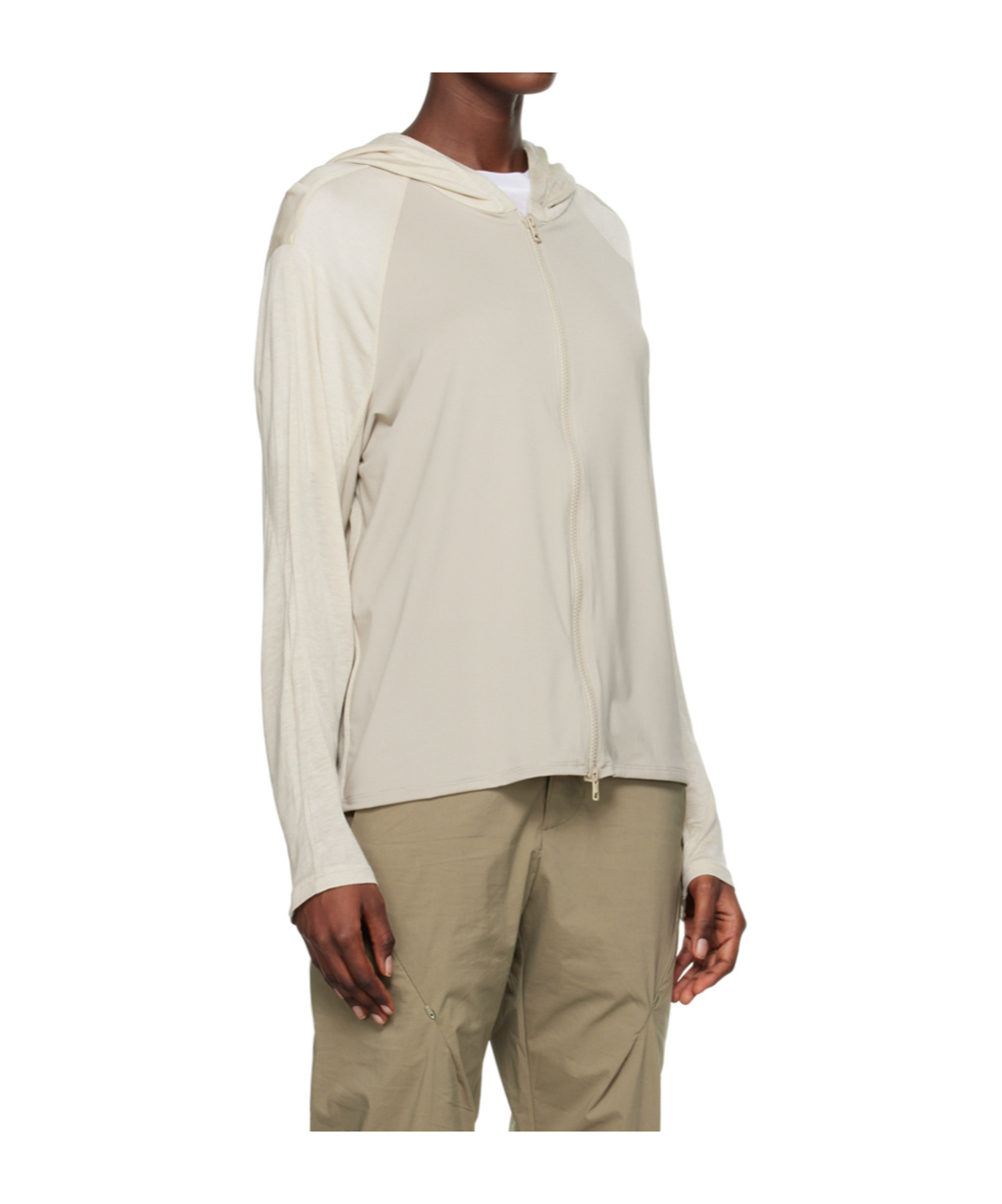 Post Archive Faction (paf) Stitchable Hooded Sweatshirt In White