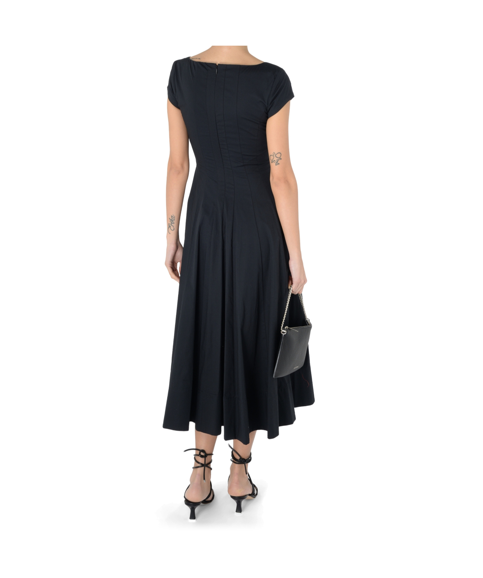 Staud Square Neck Dress In Black
