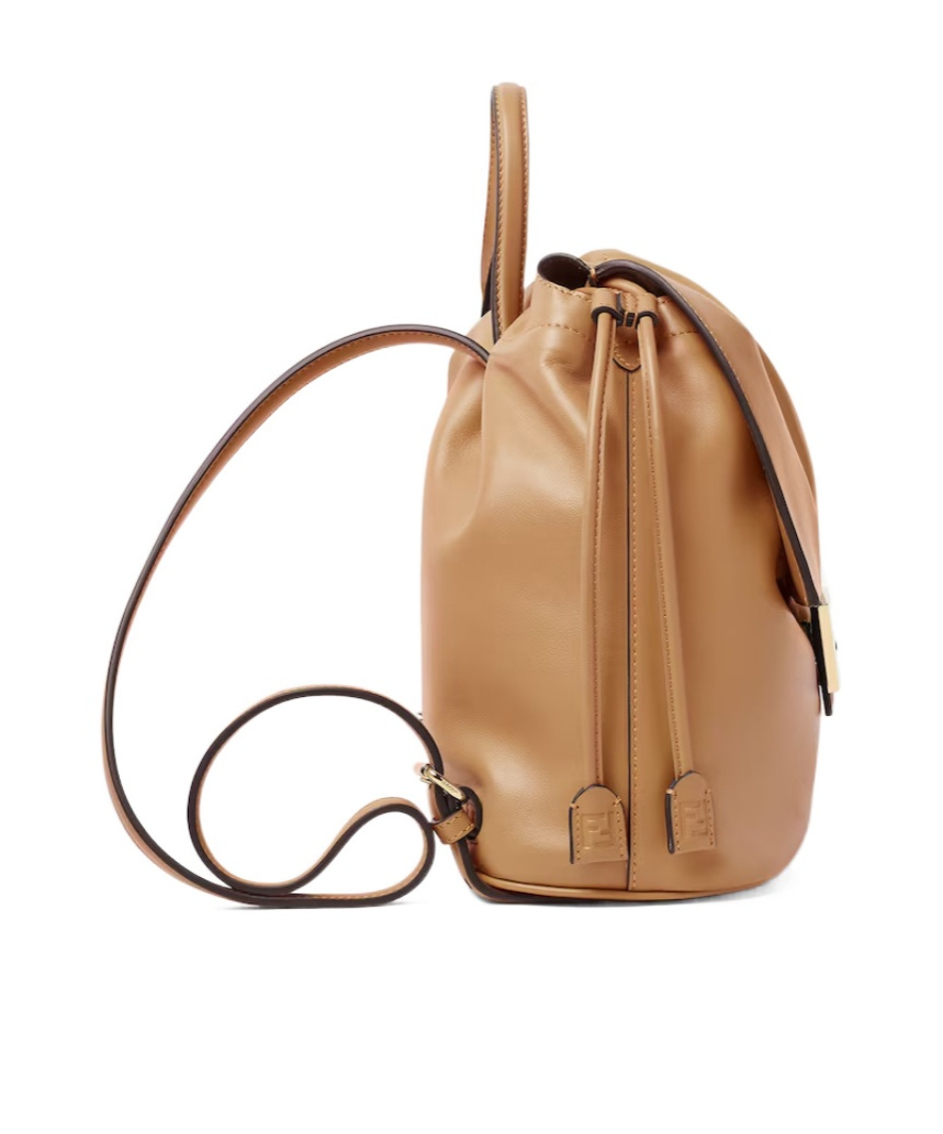 Fendi Backpack Cappuccino Brown Leather Backpack In Brown