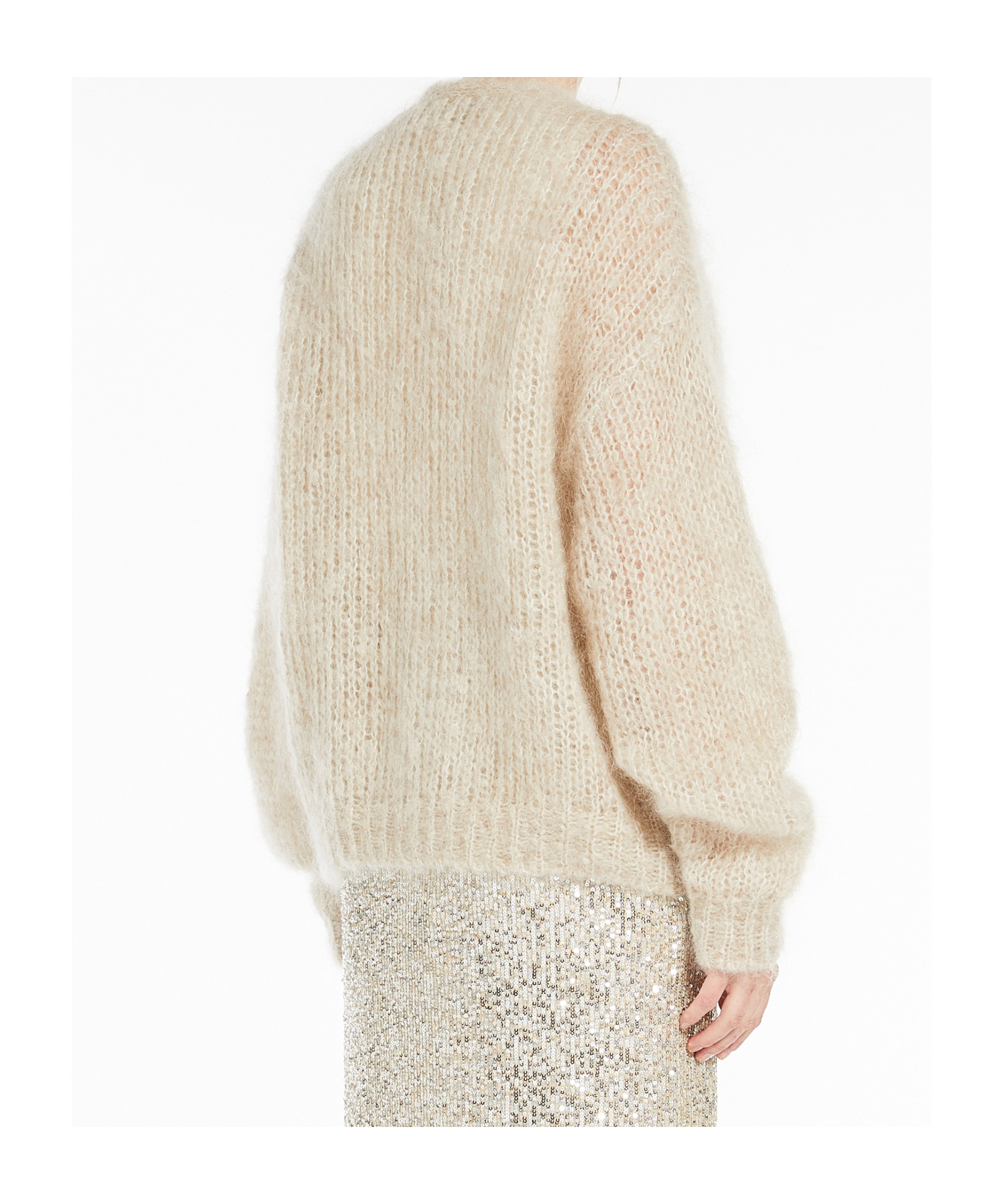 Weekend Max Mara Mohair Cardigan In Nude