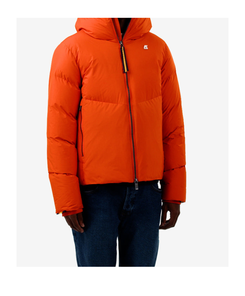 K-way Long-sleeved Down Jacket In Red