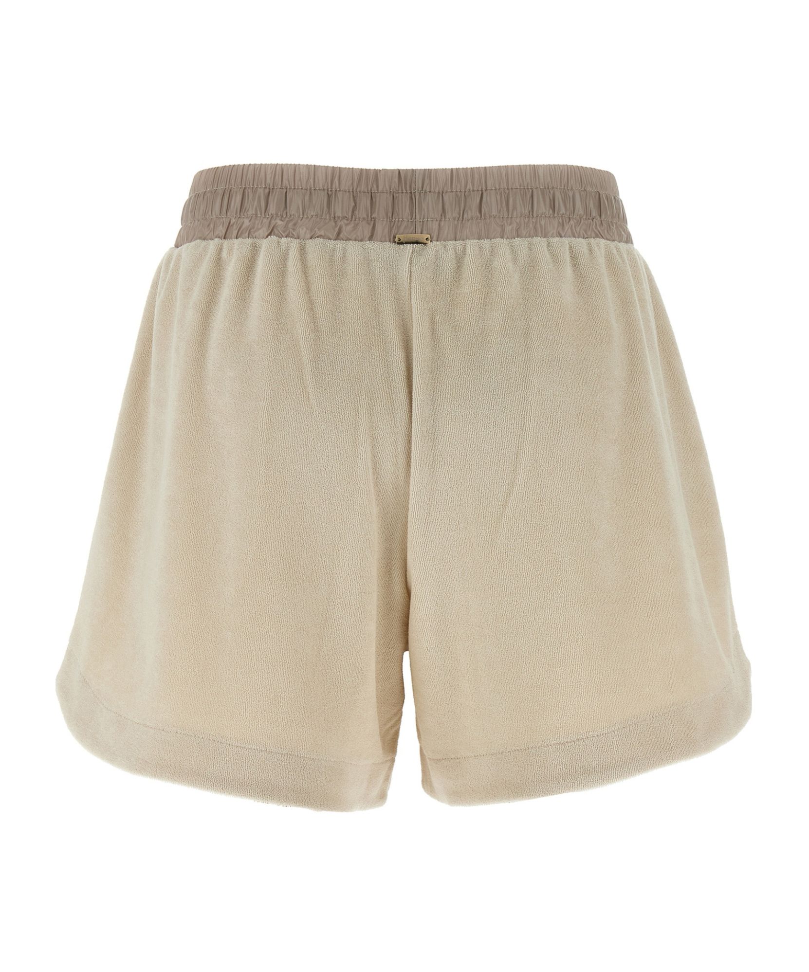 Herno Textured Terry Cloth Shorts With Elastic Waistband