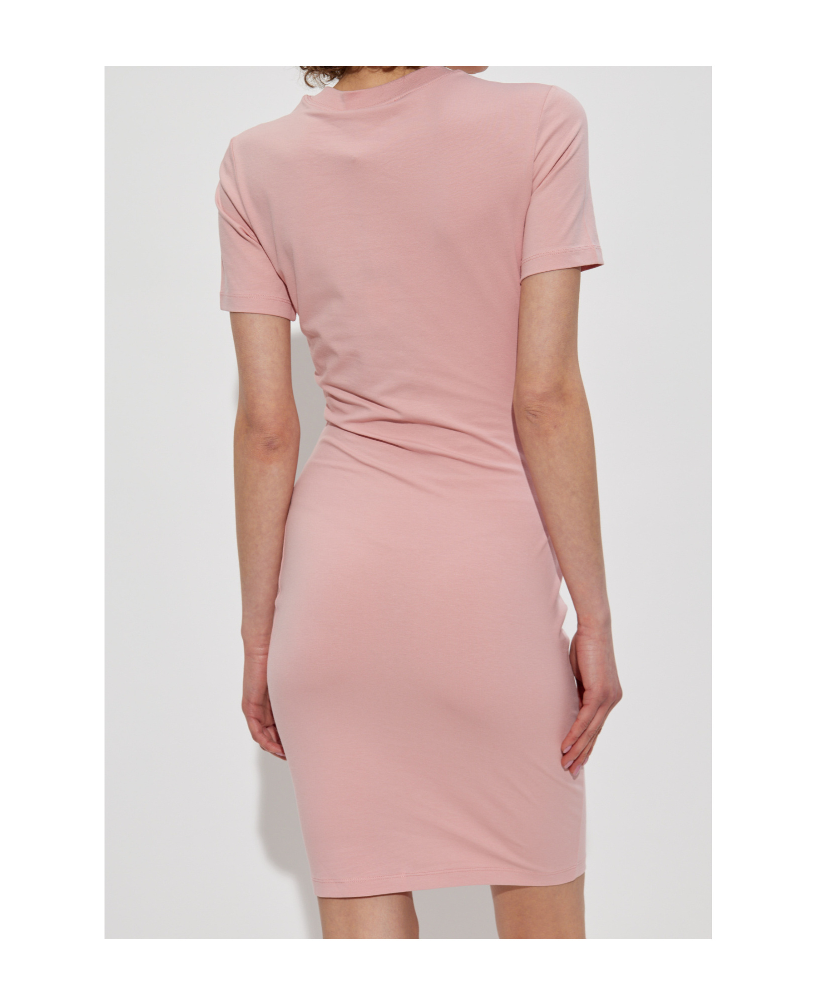 Versace Short Sleeve Dress In Pink