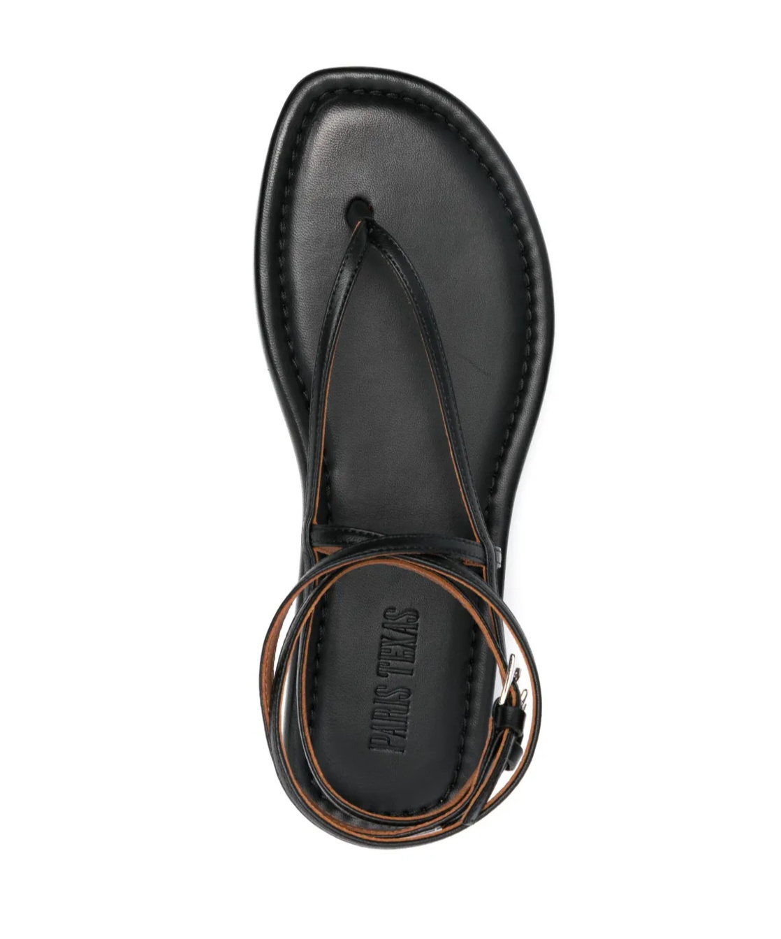 Paris Texas Thong Strap Sandals In Black