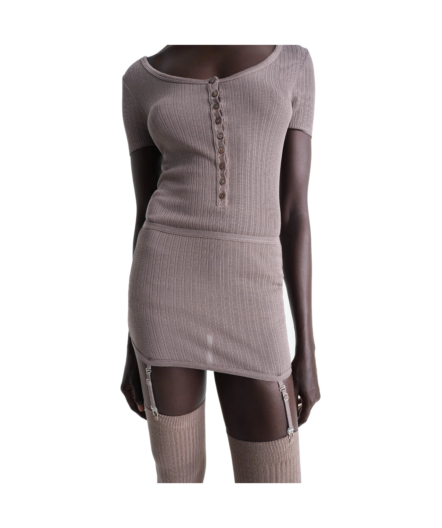 Lemaire Underwear With Suspenders In Gray