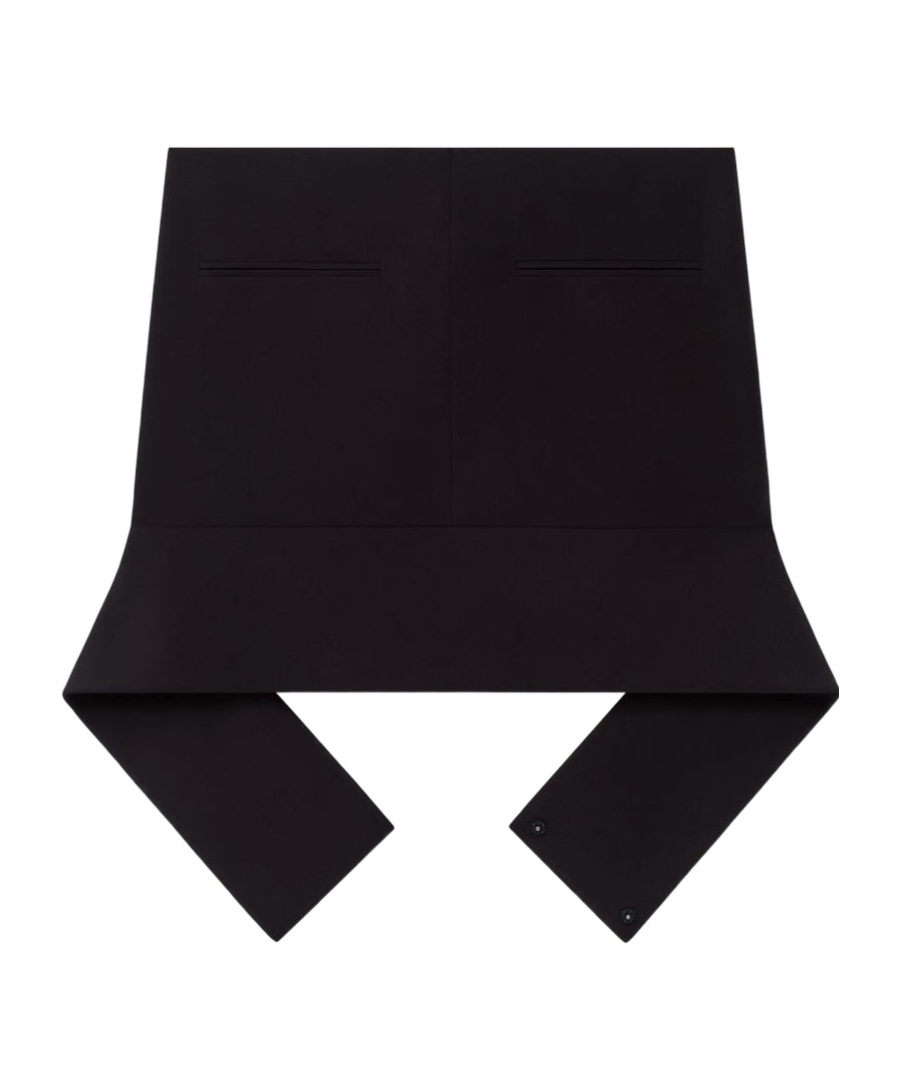 Courrèges Reversed Belt Satin Mini Skirt In Black