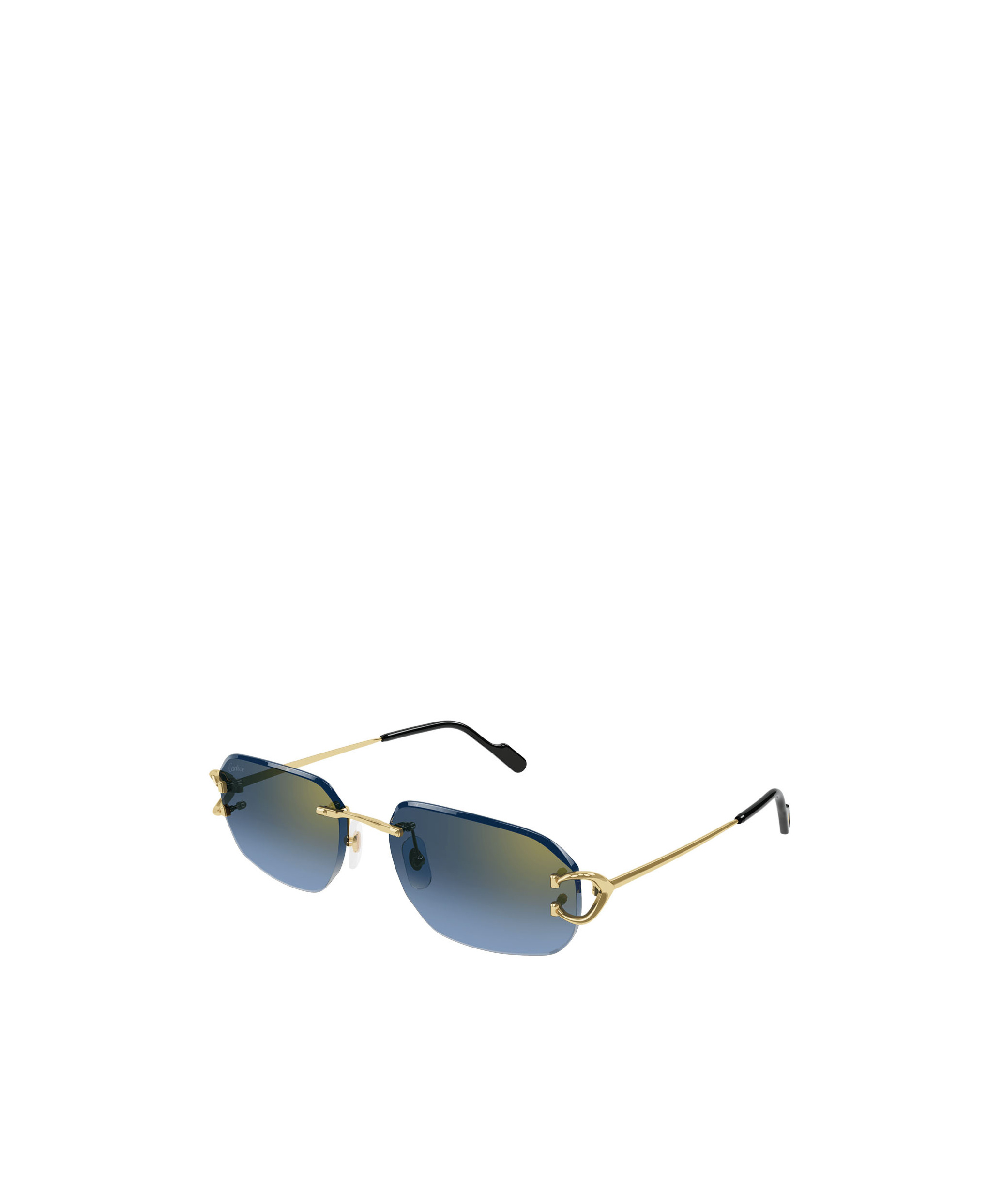 Cartier Rectangular Frame Sunglasses In Blue