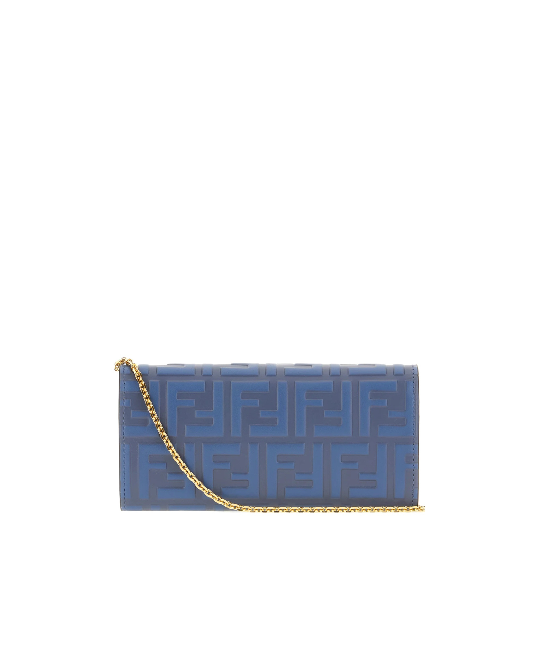 Fendi Two-tone Baguette Wallet In Blue