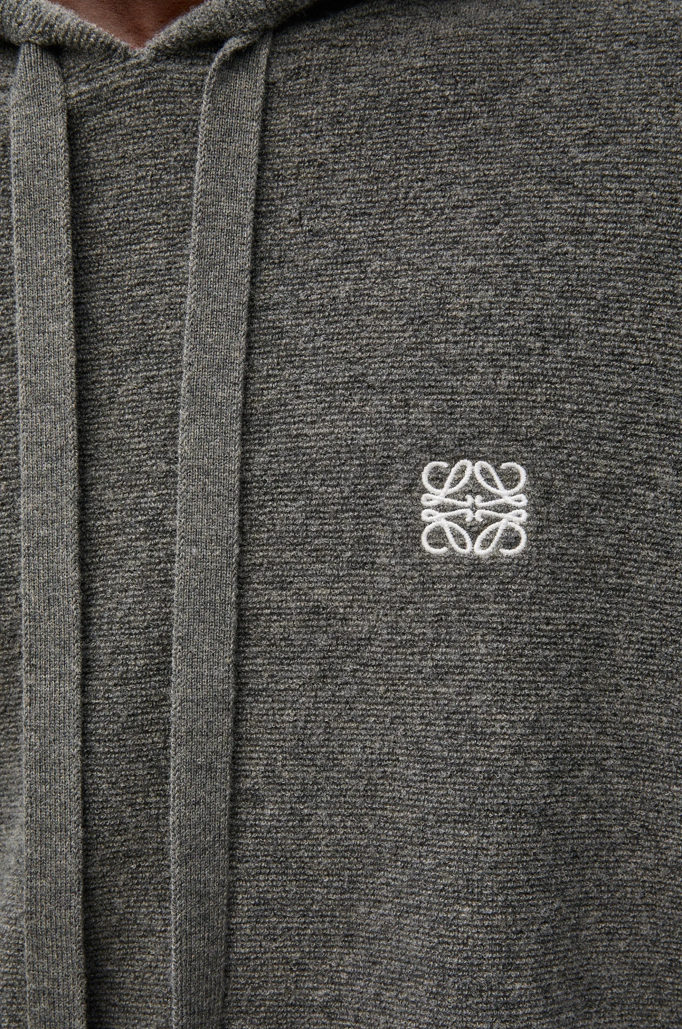 Loewe Anagram Hoodie Sweatshirt Gray In Green