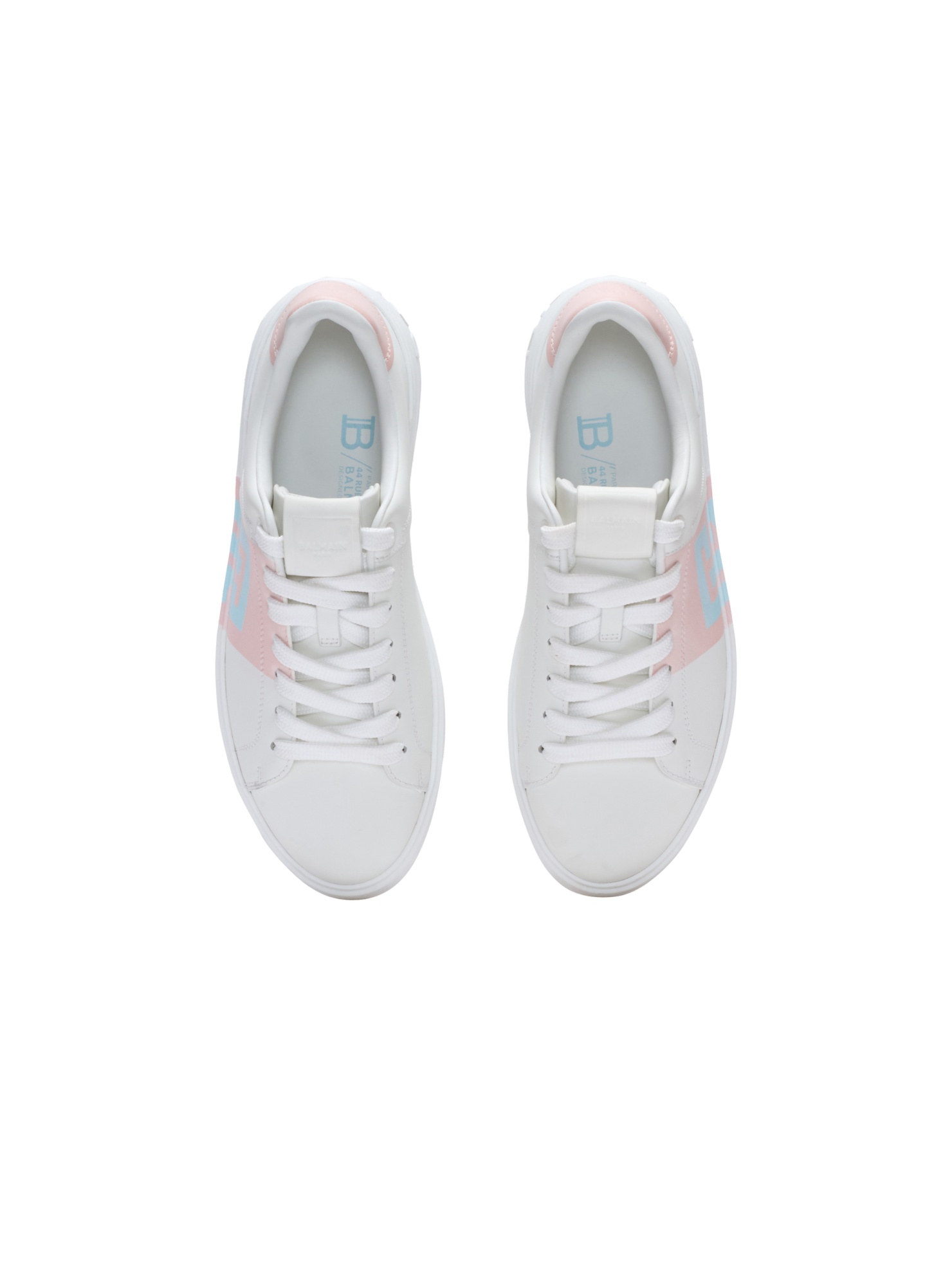 Balmain B-court Trainers In Calfskin In Multi