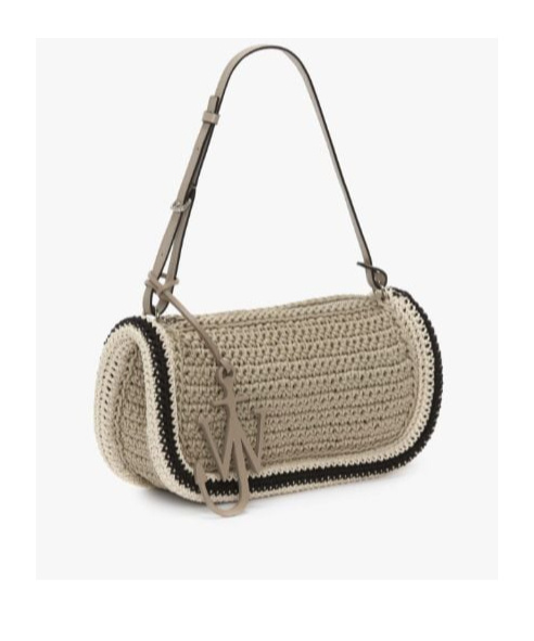 Jw Anderson Bumper Crochet Shoulder Bag In Nude