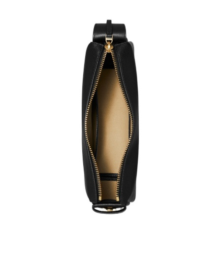 Tory Burch Romy Curved-flap Shoulder Bag In Black