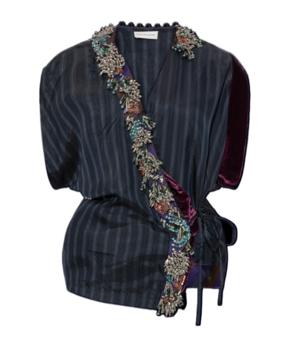Dries Van Noten V-neck T-shirt In Black