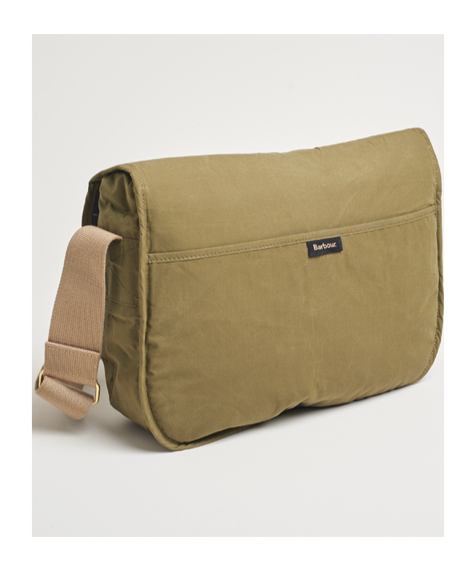 Barbour Shoulder Bag With Adjustable Strap And Front Pockets In Green