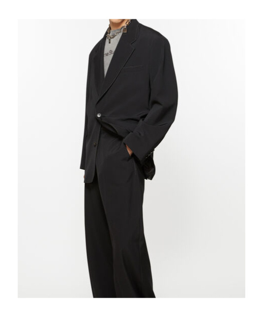 Acne Studios Contrast-stitching Blazer In Black