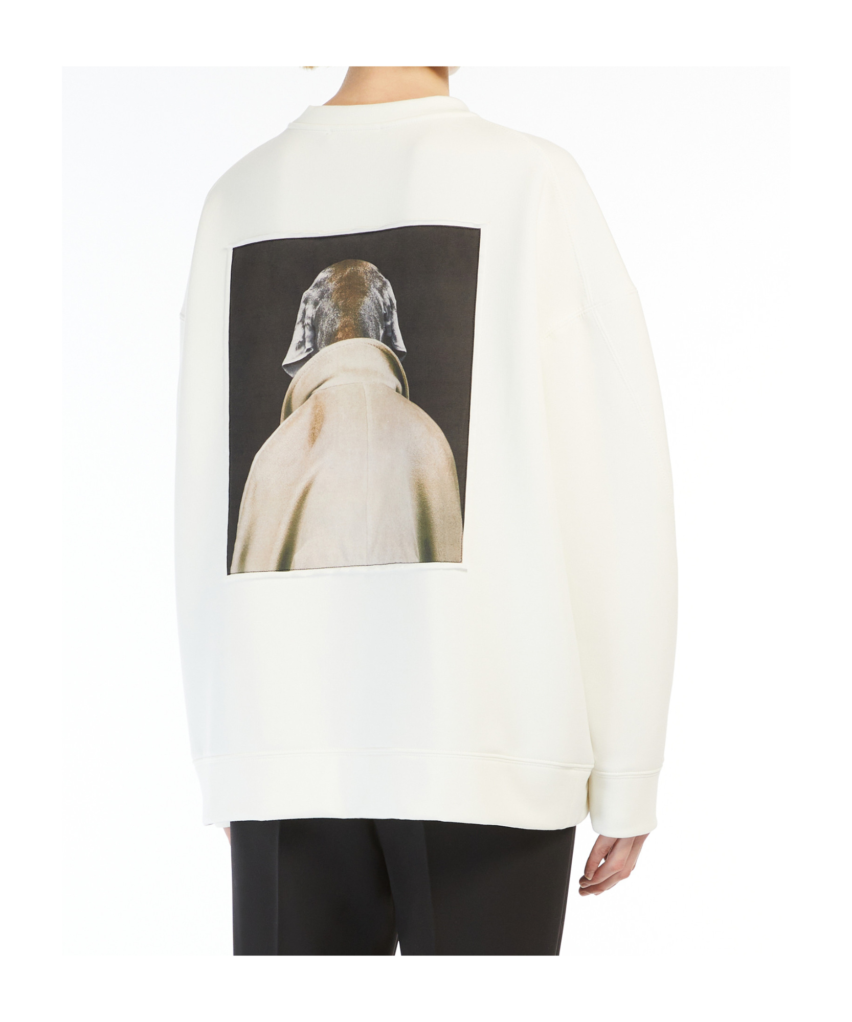 Max Mara Long-sleeved Sweater In White