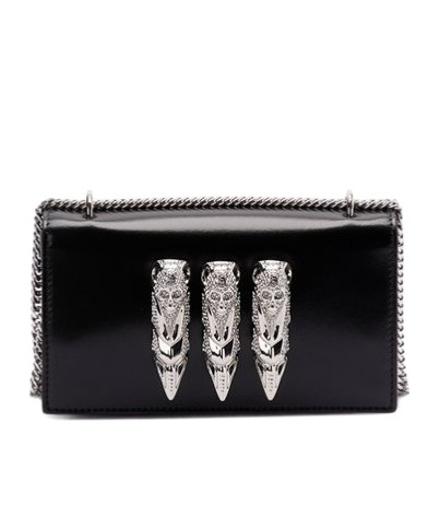 PHILIPP PLEIN SMALL LEATHER SHOULDER BAG