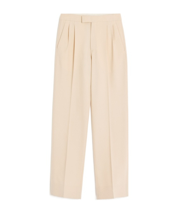 Valentino Wool Gabardine Trousers With Turn-ups