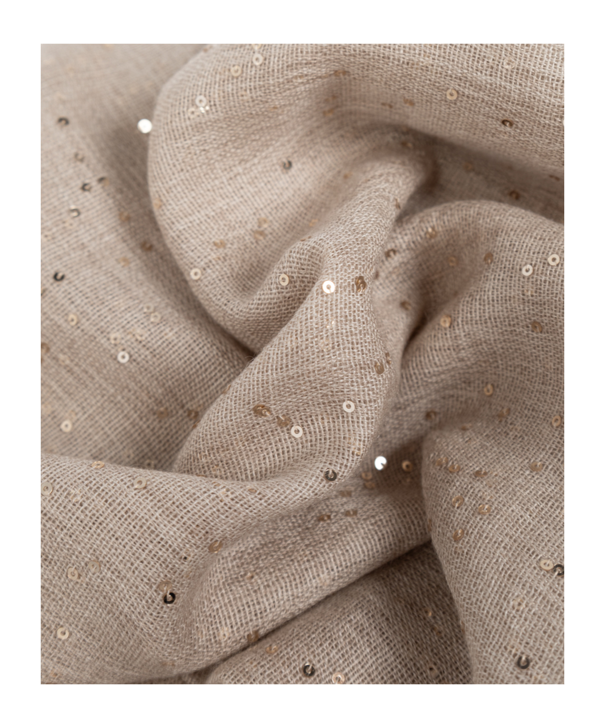 Ferragamo Micro Sequins Stole Scarf In Nude