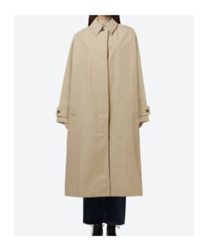 Studio Nicholson Lapel Trench Coat In Brown