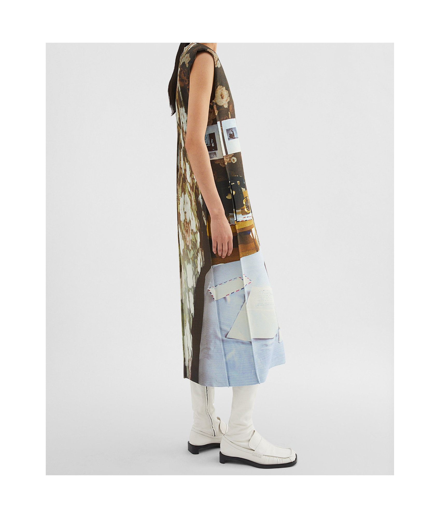 Jil Sander Printed Dress In Multicolor