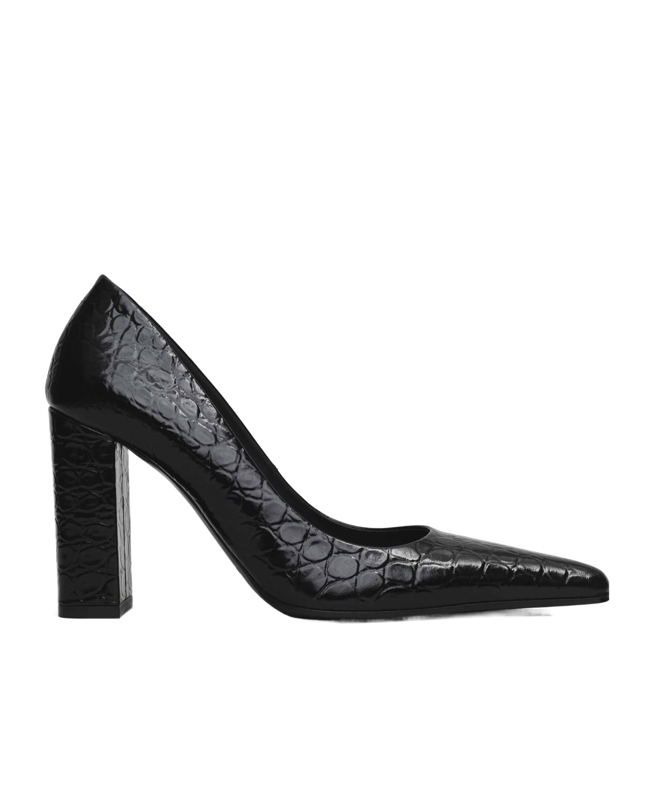 Alaïa Crocodile Printed Leather Pumps In Black