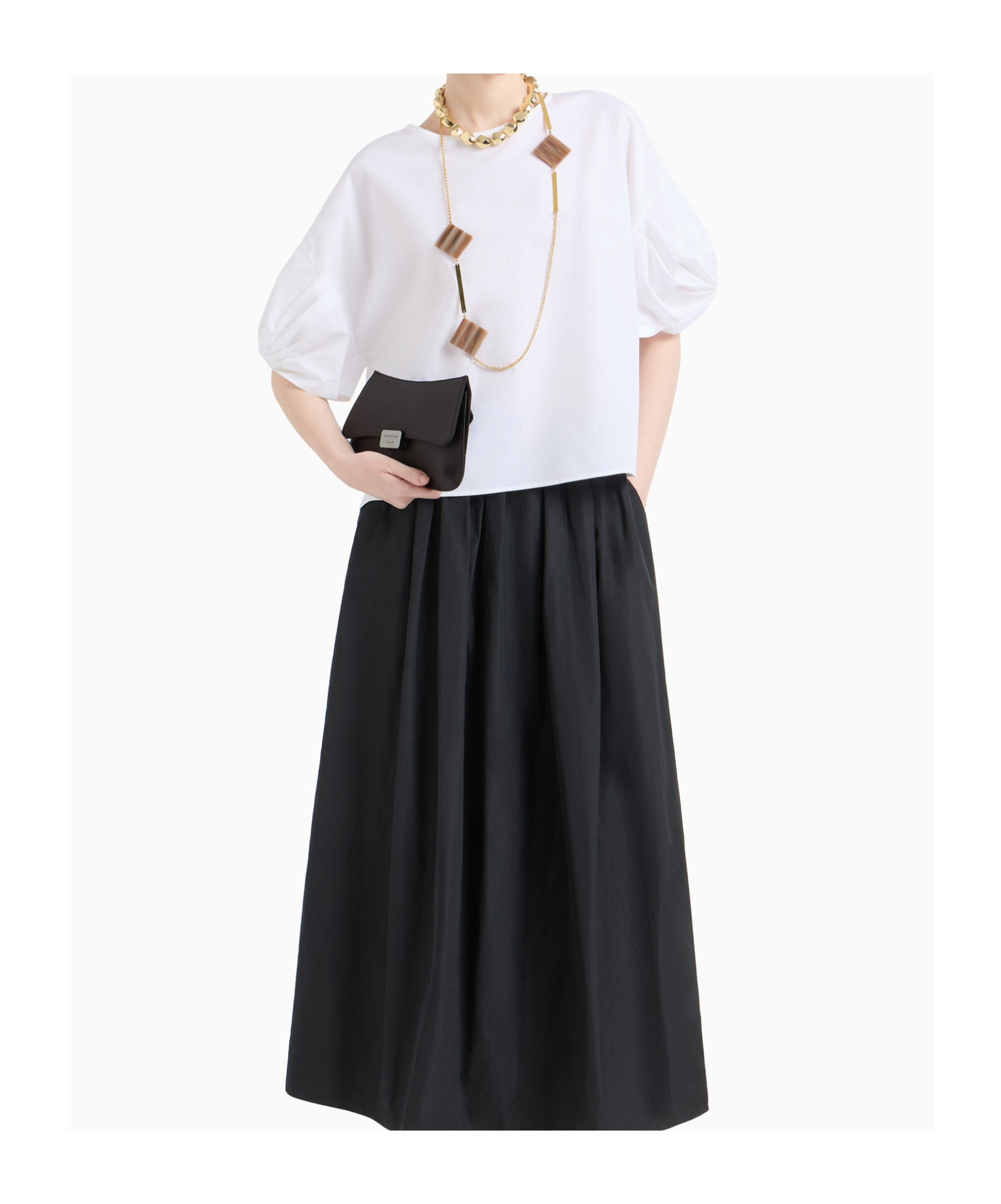 EMPORIO ARMANI TWIST-DETAILED BLOUSE