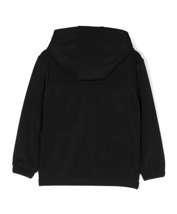 Hugo Boss Logo-patch Hooded Jacket In Black