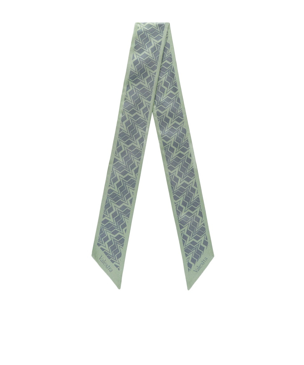 Valextra Silk Band Abstract In Blue