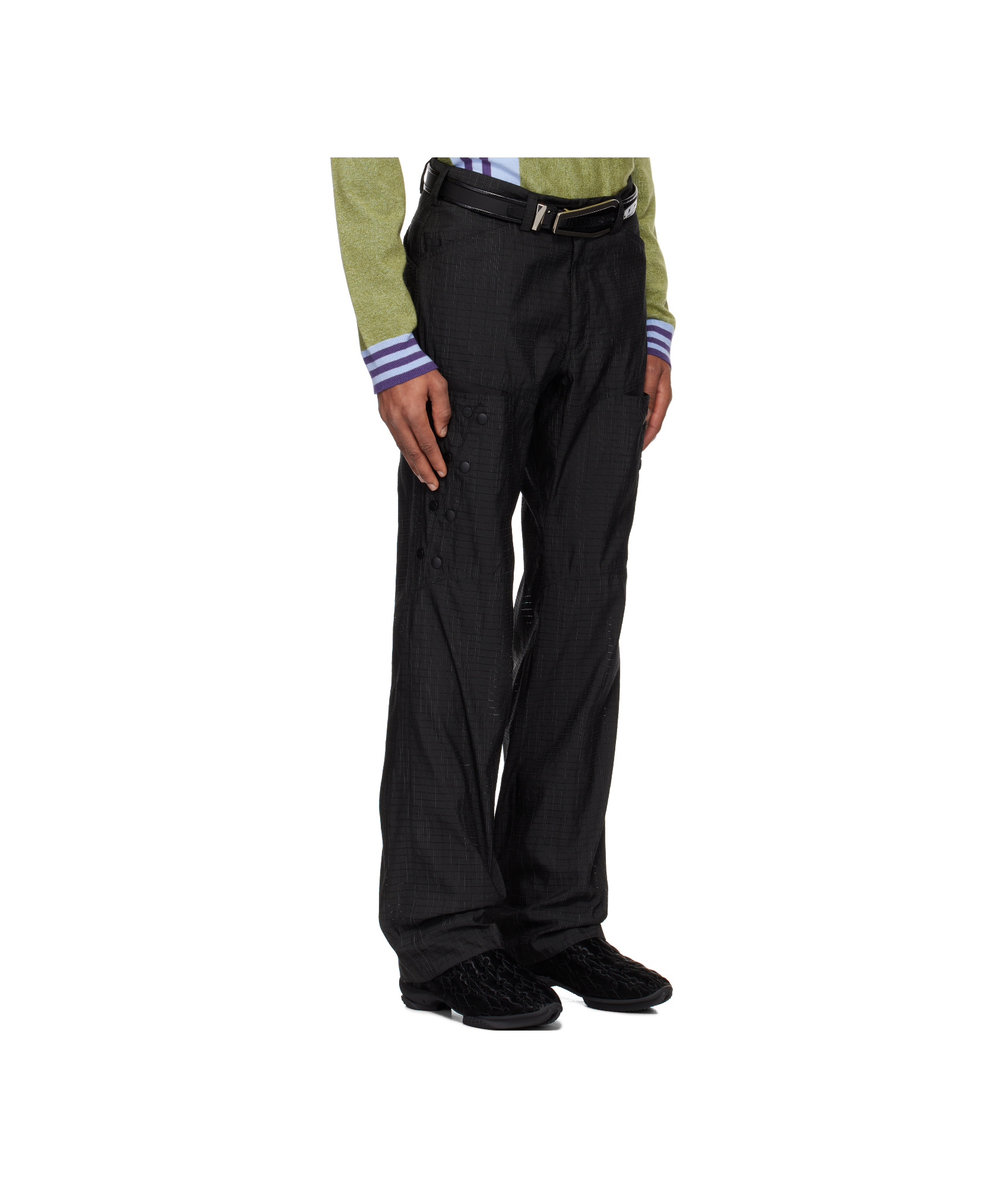 Kiko Kostadinov Inex Snap Trousers In Black