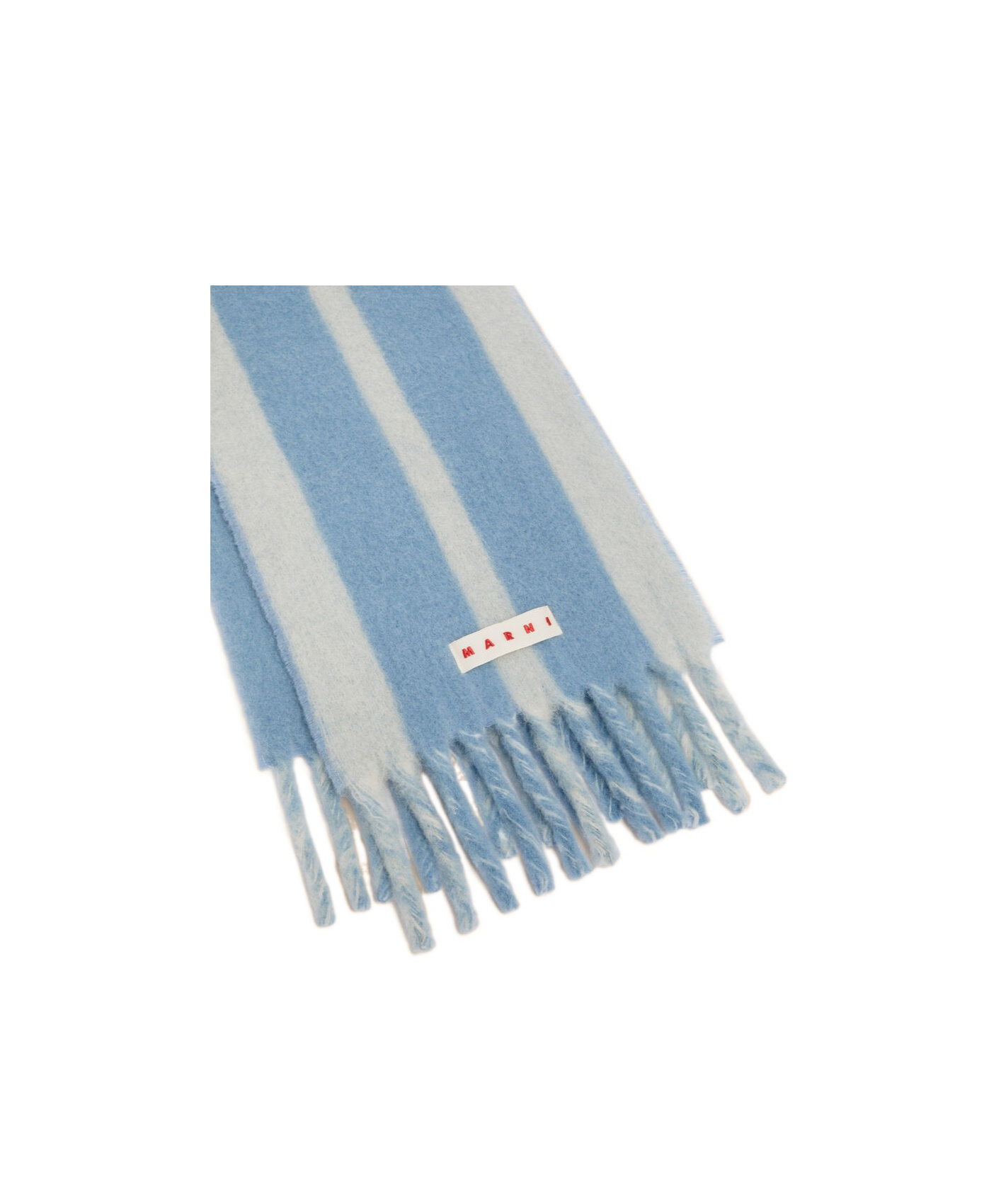 Marni Alpaca And Wool Scarf Scarves And Foulards Light Blue