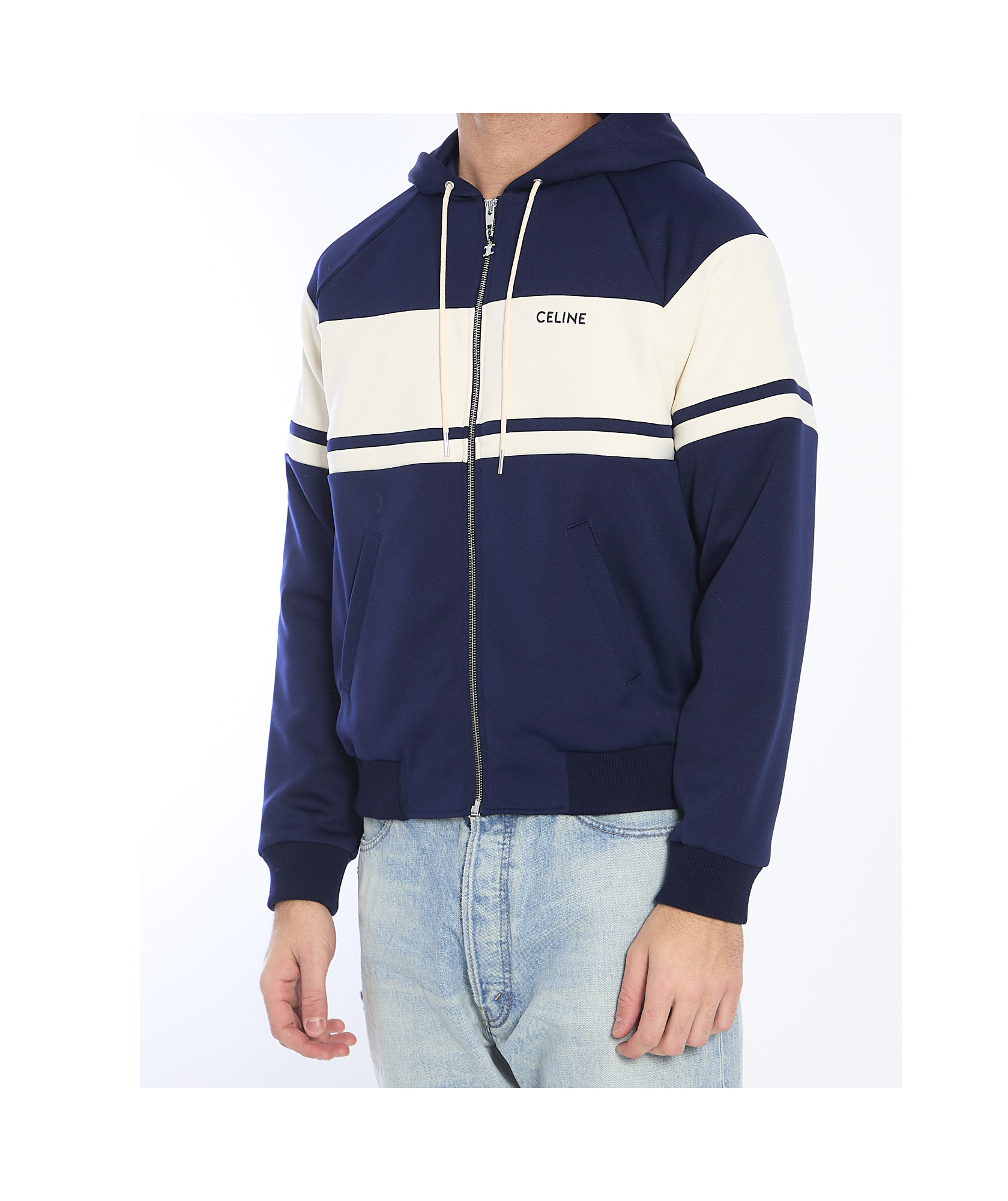 Celine Long Sleeve Casual Jacket In Blue