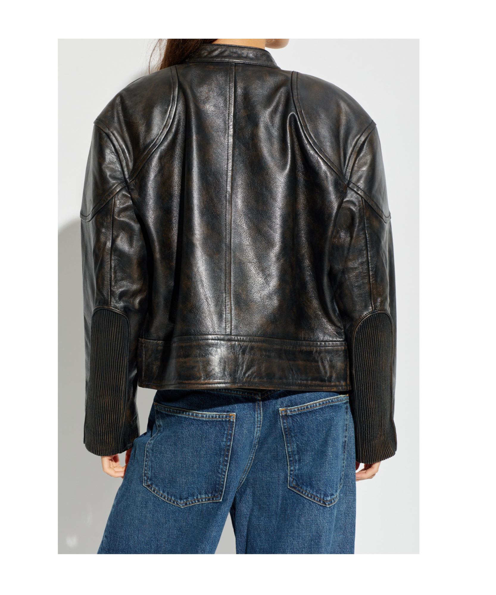 Stand Studio Alita Zip-fastening Leather Jacket In Black