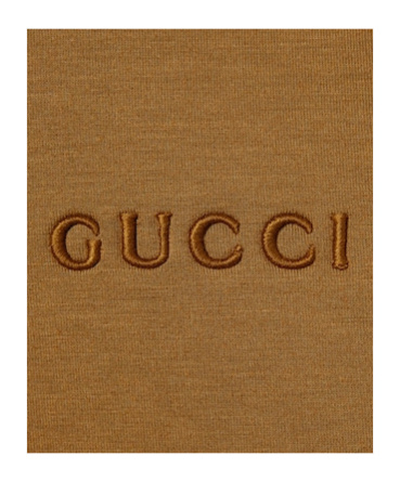 Gucci Embroidered Hooded Jersey Sweatshirt In Brown