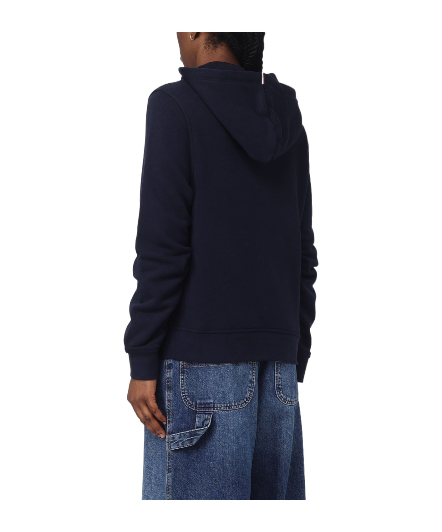 Shop Tommy Hilfiger Logo-print Hoodie In Black