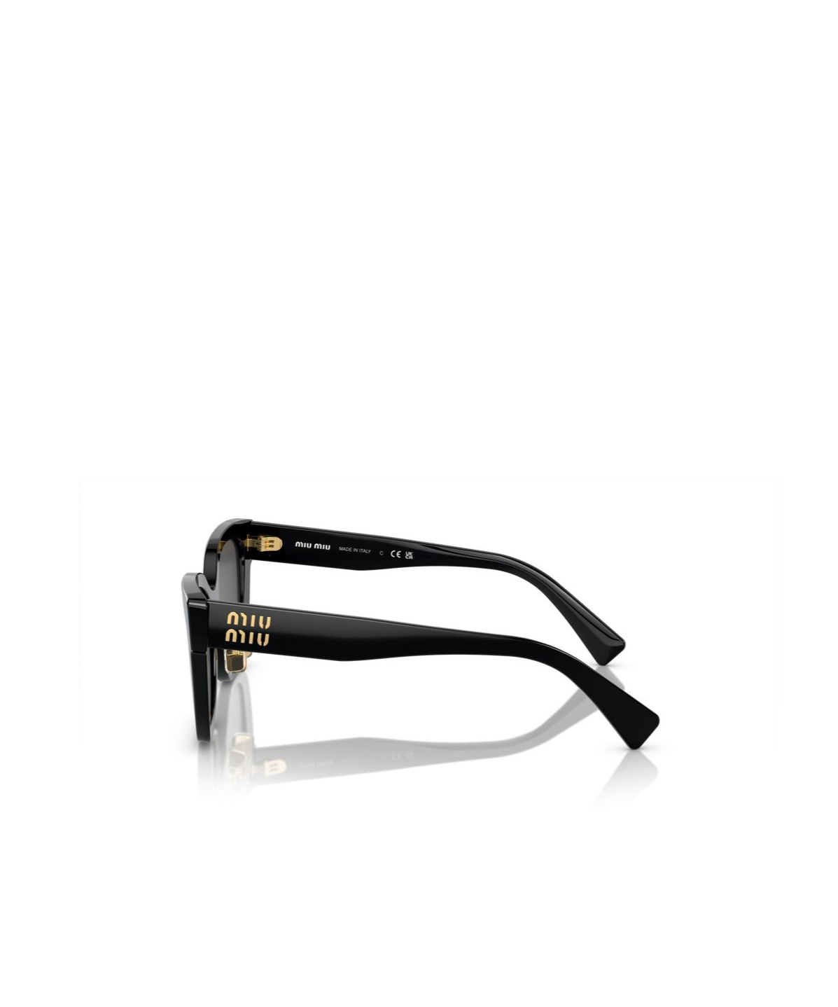 Miu Miu Logo Sunglasses In Black