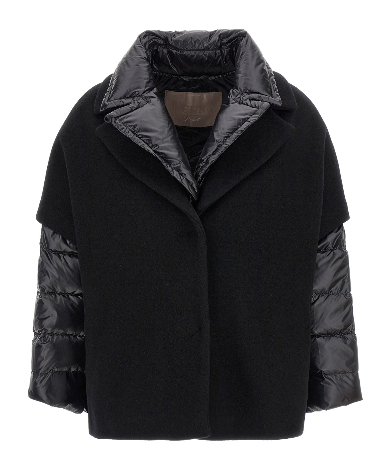 Herno Layered Wool Jacket In Black