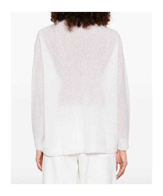 Fabiana Filippi Round-collar And Long-sleeved Sweater In White